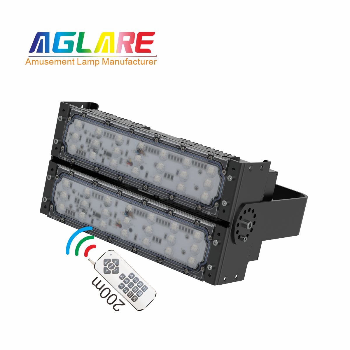 100W LED彩色泛光灯 RGB投光灯带？仄