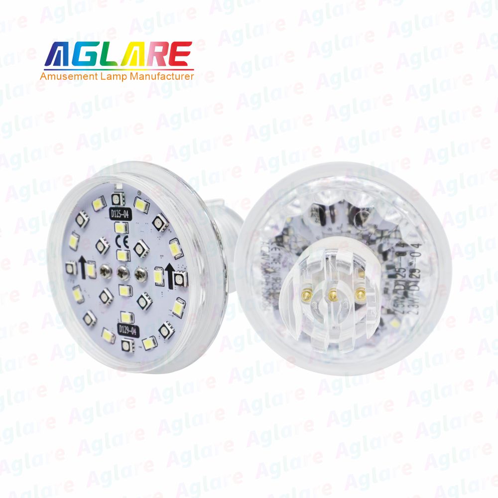 D125 + D129 自动程序 60 mm  RGB+W LED 像素 装饰灯，带 3 芯接口，适用于娱乐照明